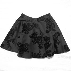 Black flower skirt!